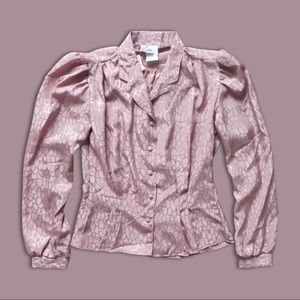 At Once 80s Vintage Button Down Blouse